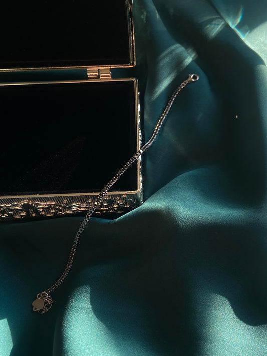 BLACK TENNIS BRACELET